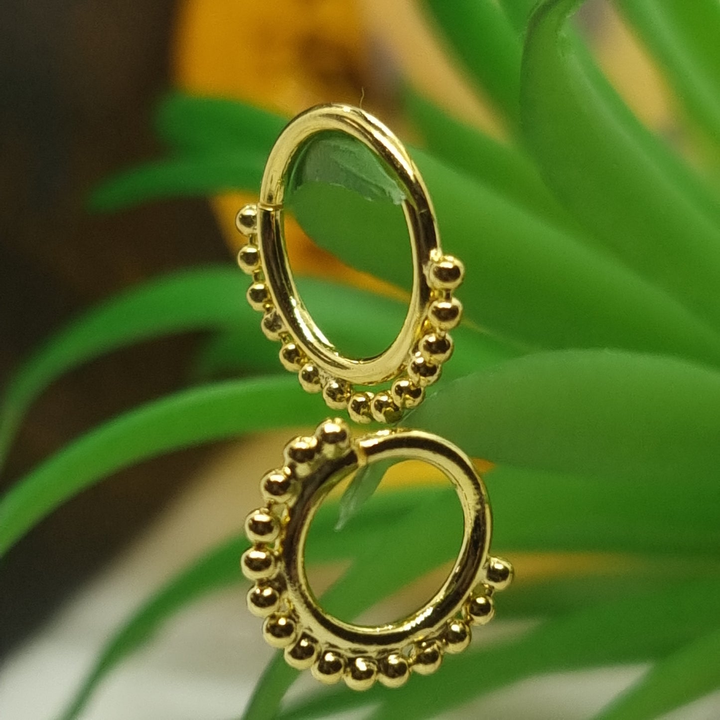 Continuous ring with small beads ( sterling silver )
