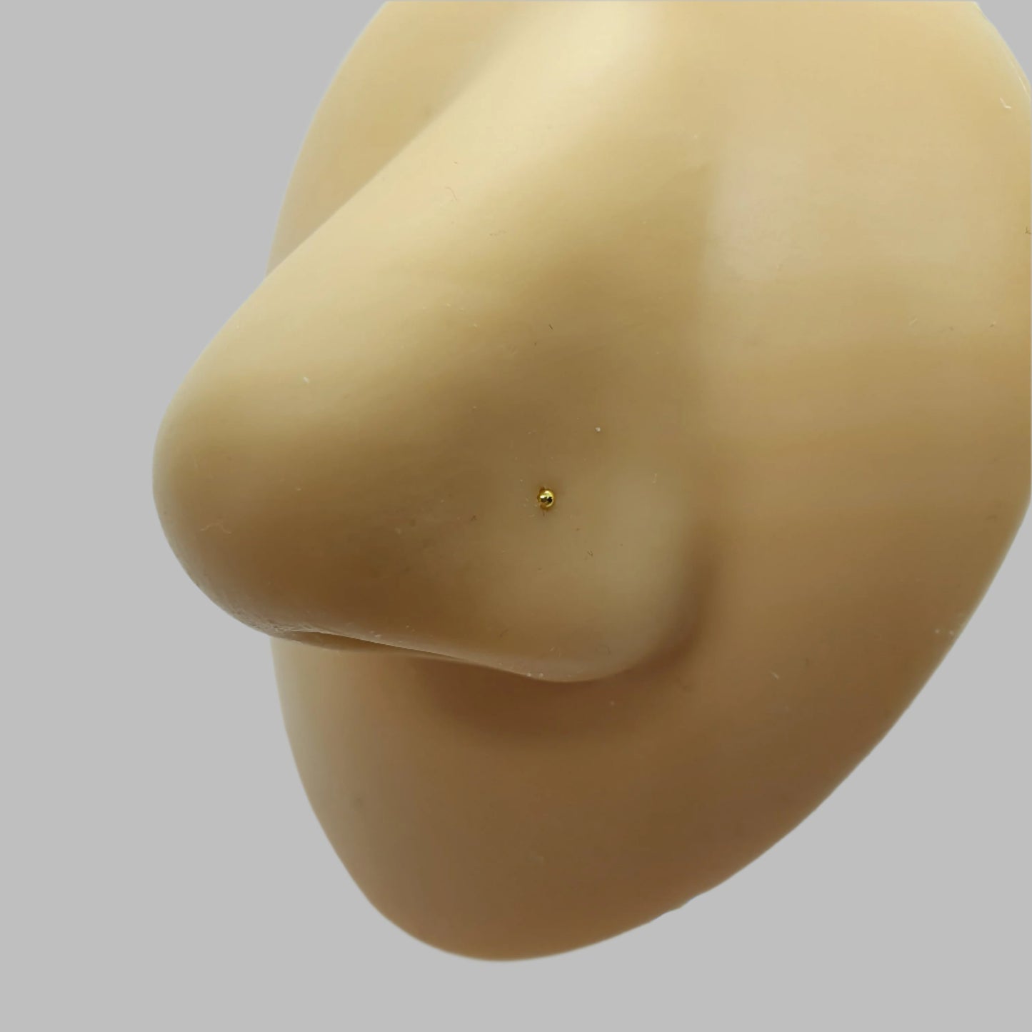 Straight nose stud with 1 mm ball top ( sterling silver )