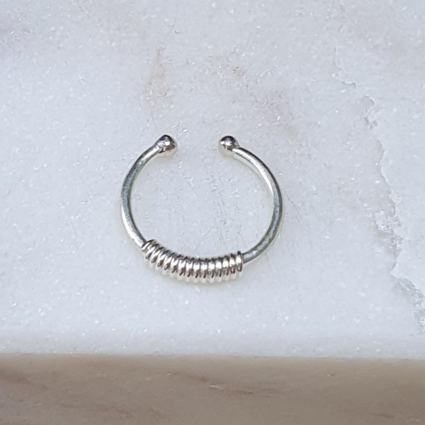 Fake Septum Piercing wire ( sterling silver )