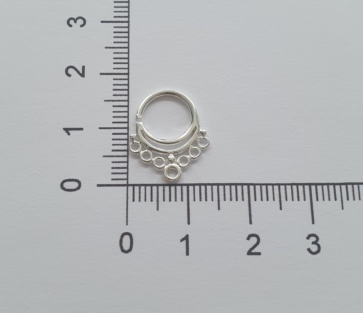 Continuous ring with antique design ( sterling silver )