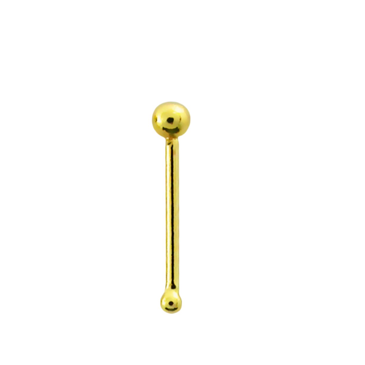 Straight nose stud with 1 mm ball top ( sterling silver )