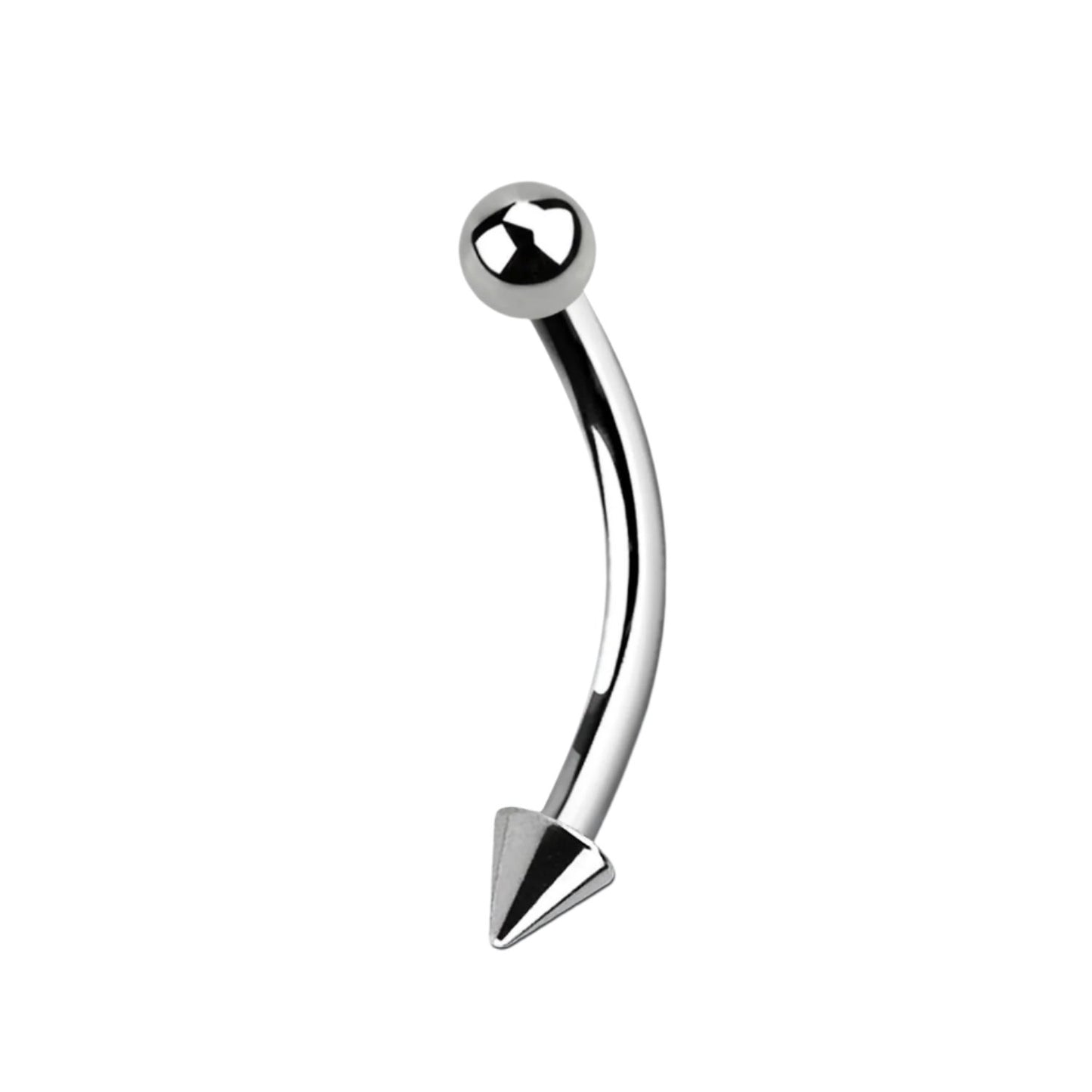 Banana barbell with cone and ball ( 316L surgical steel )