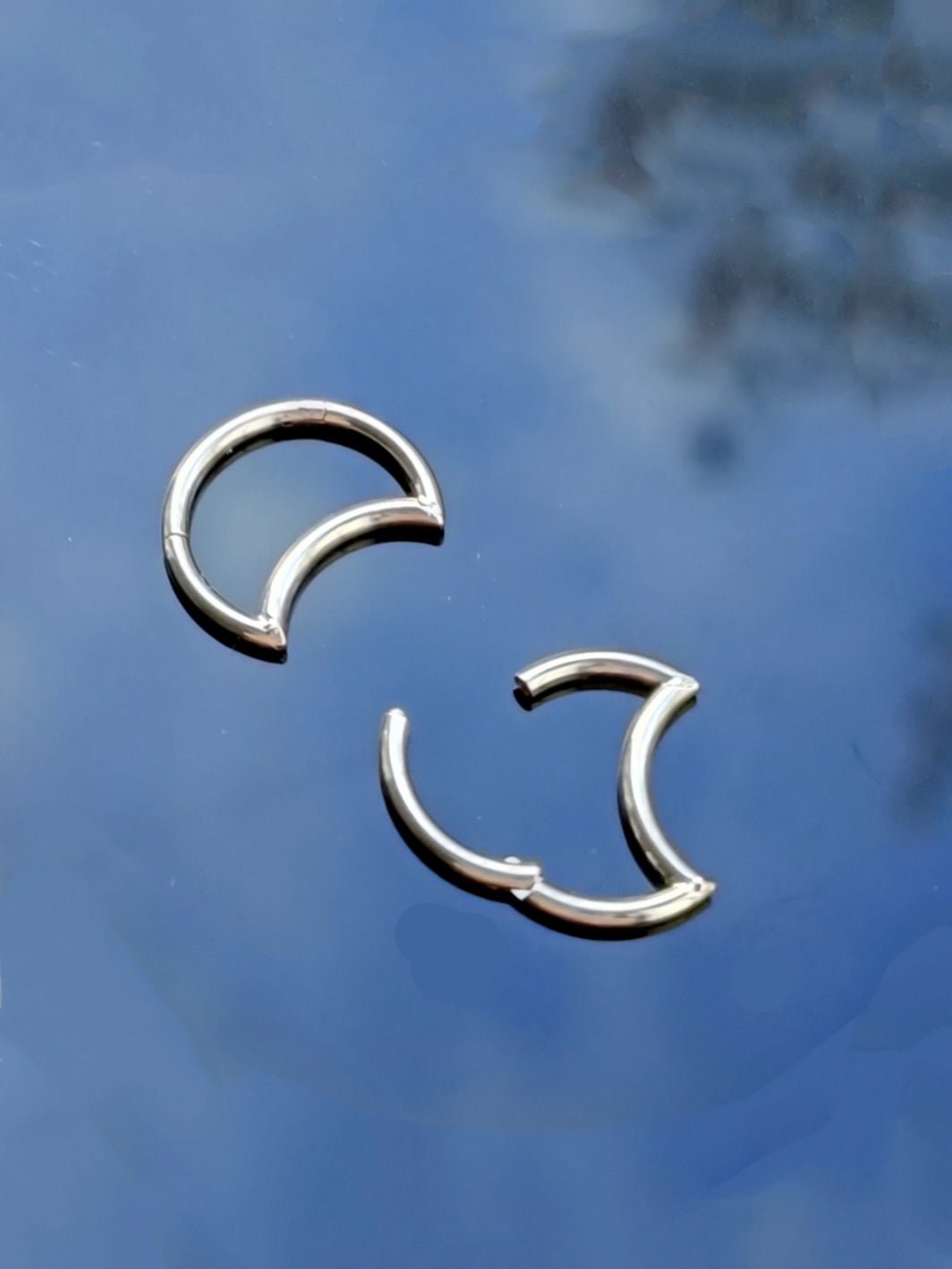 Piercing clicker hinged segment moon ( surgical steel )