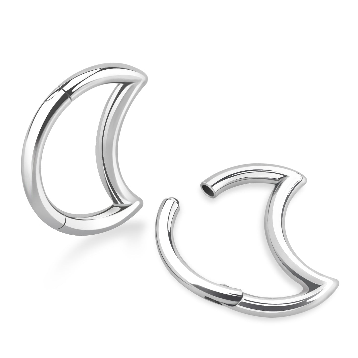Piercing clicker hinged segment moon ( surgical steel )
