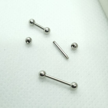Barbell with 3mm steel ball ( 316L surgical steel )