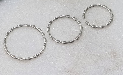 Continuous ring Seamless Ring Twisted Wire ( sterling silver )