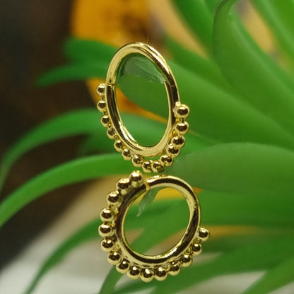 Continuous ring with small beads ( sterling silver )