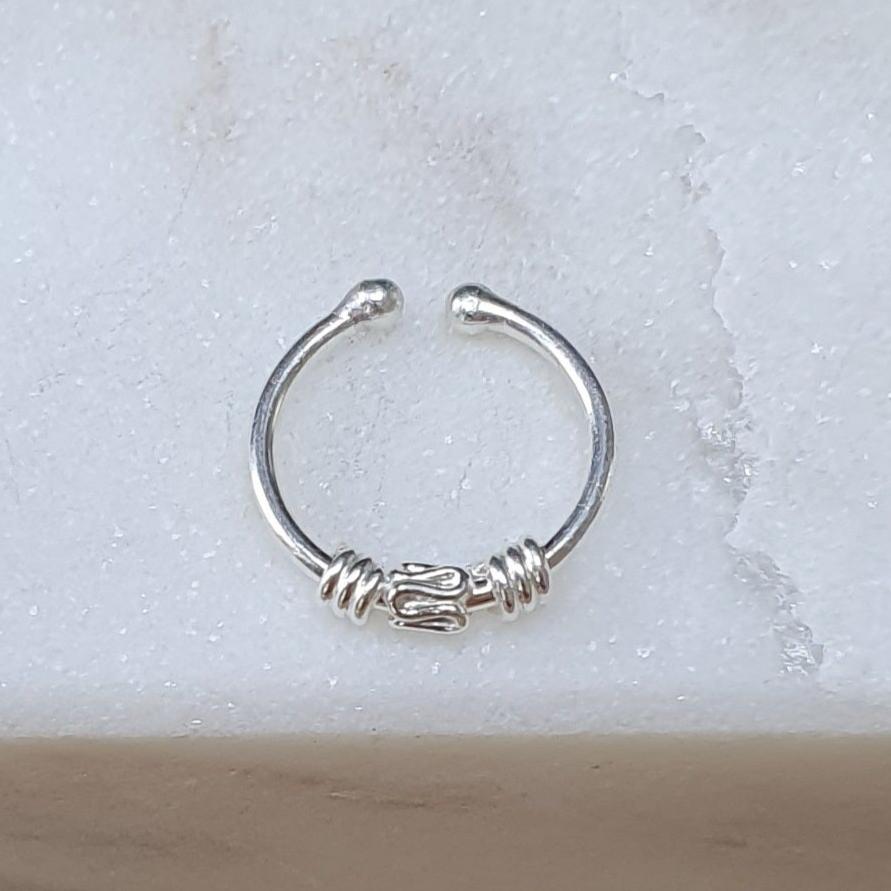 Fake Septum Piercing wire design ( sterling silver )