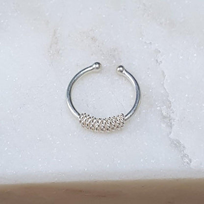 Fake Septum Piercing small rope ( sterling silver )