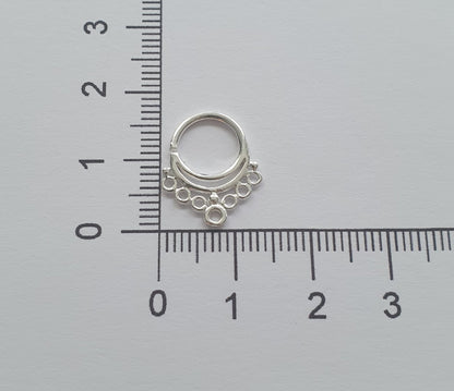 Continuous ring with antique design ( sterling silver )