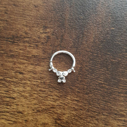 Continuous ring with antique design ( sterling silver )