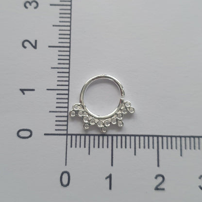 Continuous ring with antique design ( sterling silver )
