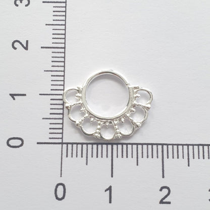 Continuous ring with antique design ( sterling silver )