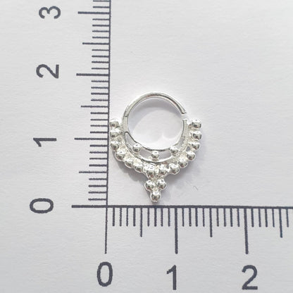 Continuous ring with antique design ( sterling silver )
