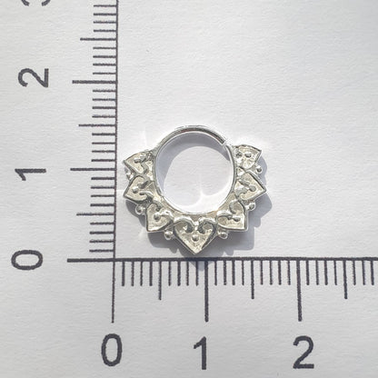 Continuous ring with antique design ( sterling silver )