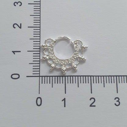 Continuous ring with antique design ( sterling silver )