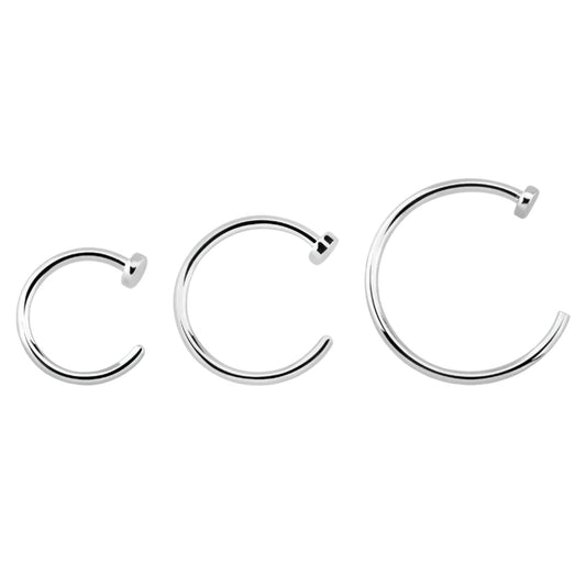 Open nose ring ( sterling silver )
