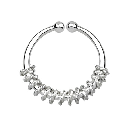 Fake Septum Piercing half rope ( sterling silver )