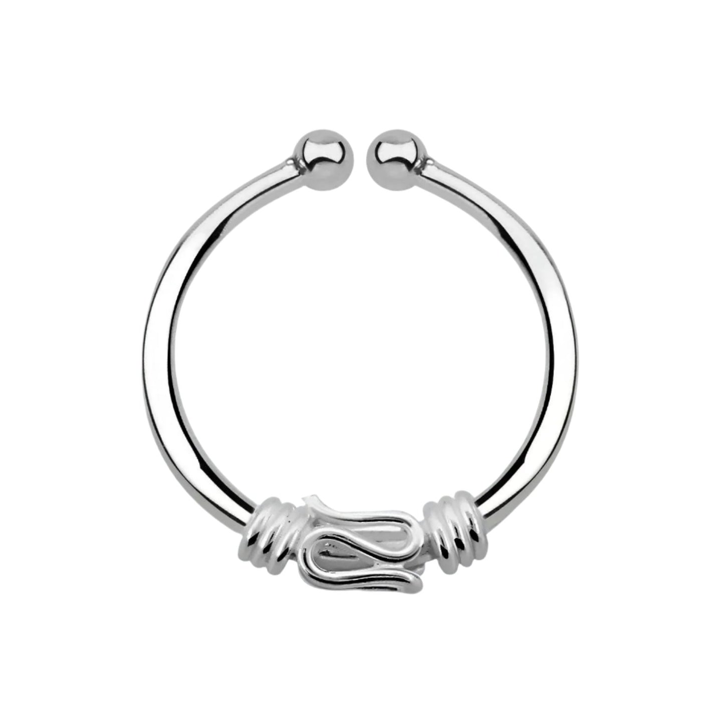 Fake Septum Piercing wire design ( sterling silver )