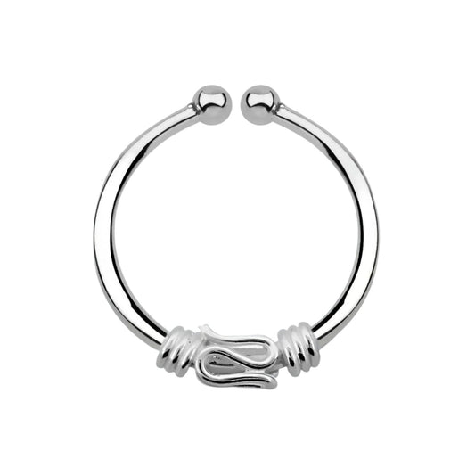 Fake Septum Piercing wire design ( sterling silver )
