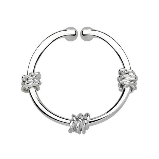 Fake Septum Piercing 3 ropes ( sterling silver )