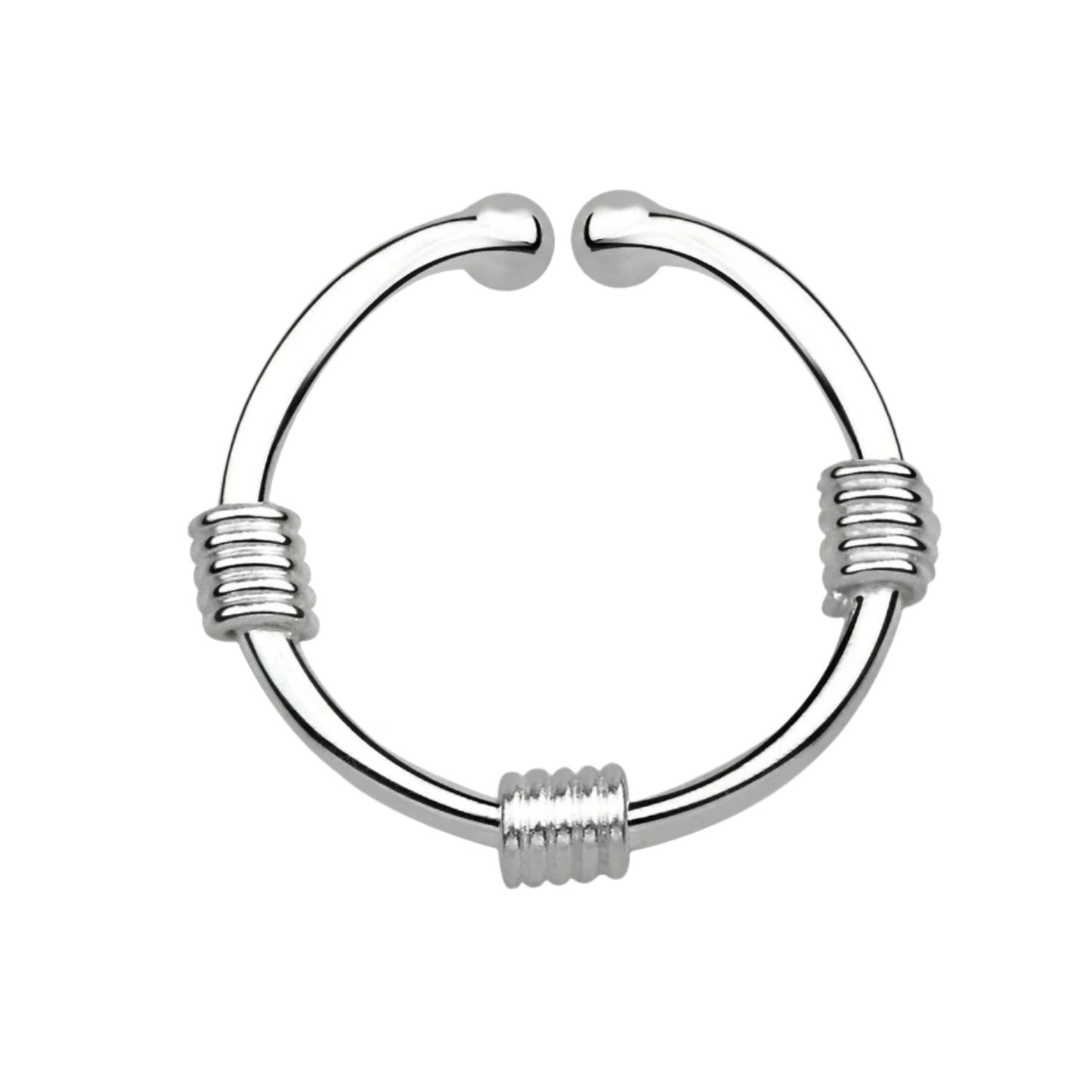 Fake Septum Piercing 3 wires ( sterling silver )