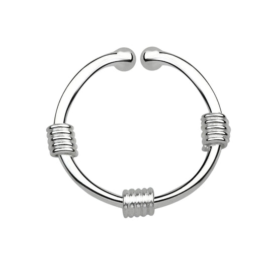 Fake Septum Piercing 3 wires ( sterling silver )