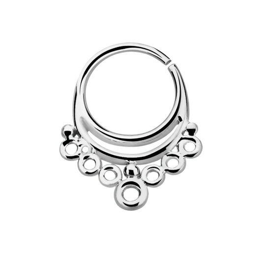 Continuous ring with antique design ( sterling silver )