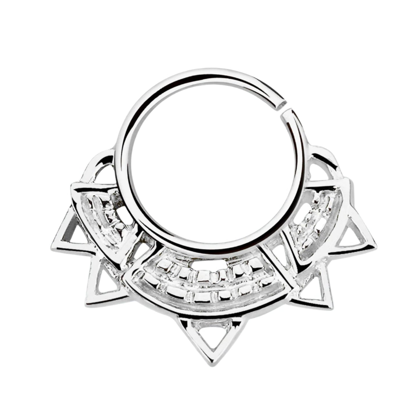 Continuous ring with antique design ( sterling silver )