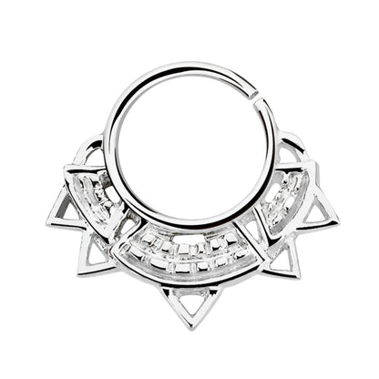 Continuous ring with antique design ( sterling silver )