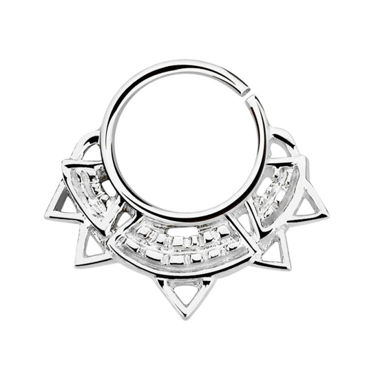 Continuous ring with antique design ( sterling silver )
