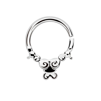 Continuous ring with antique design ( sterling silver )