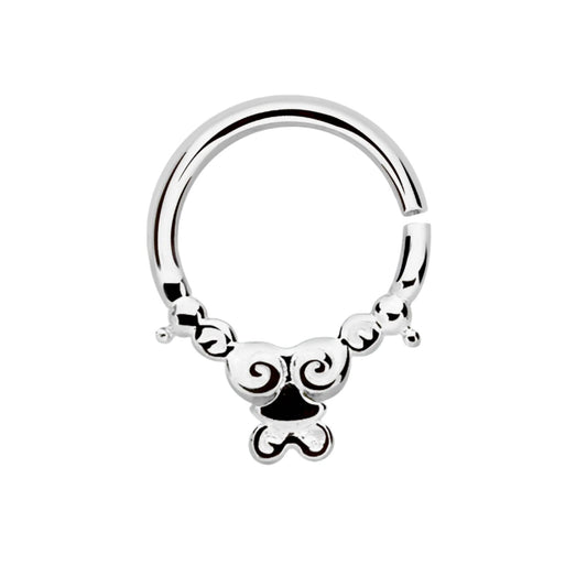 Continuous ring with antique design ( sterling silver )