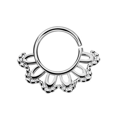 Continuous ring with antique design ( sterling silver )