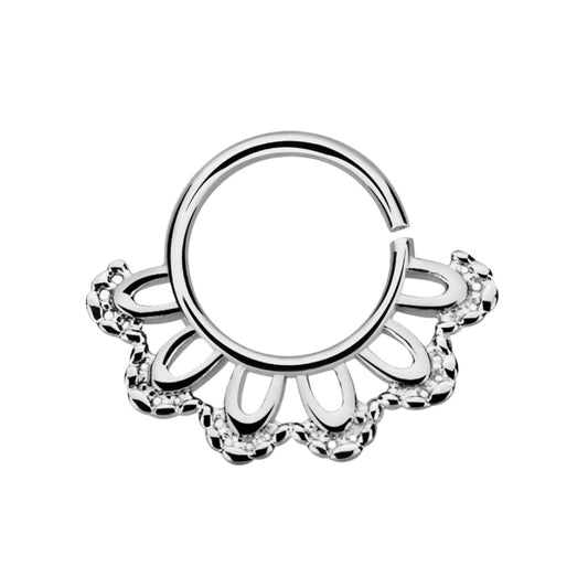 Continuous ring with antique design ( sterling silver )