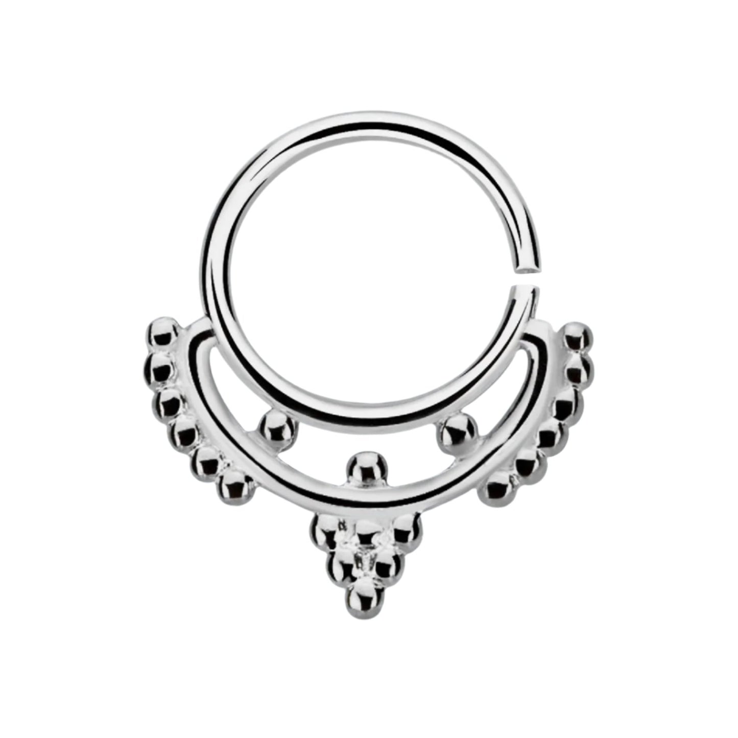 Continuous ring with antique design ( sterling silver )
