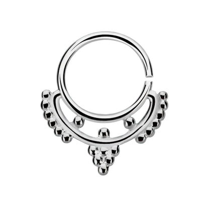 Continuous ring with antique design ( sterling silver )