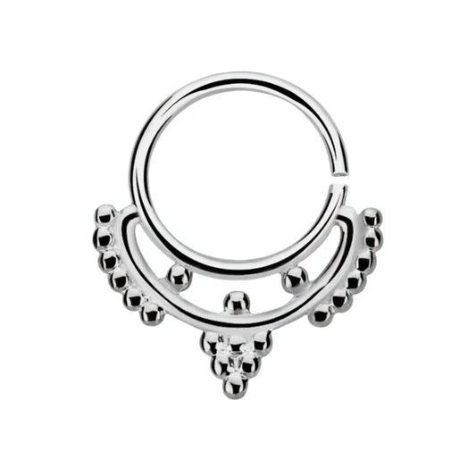 Continuous ring with antique design ( sterling silver )