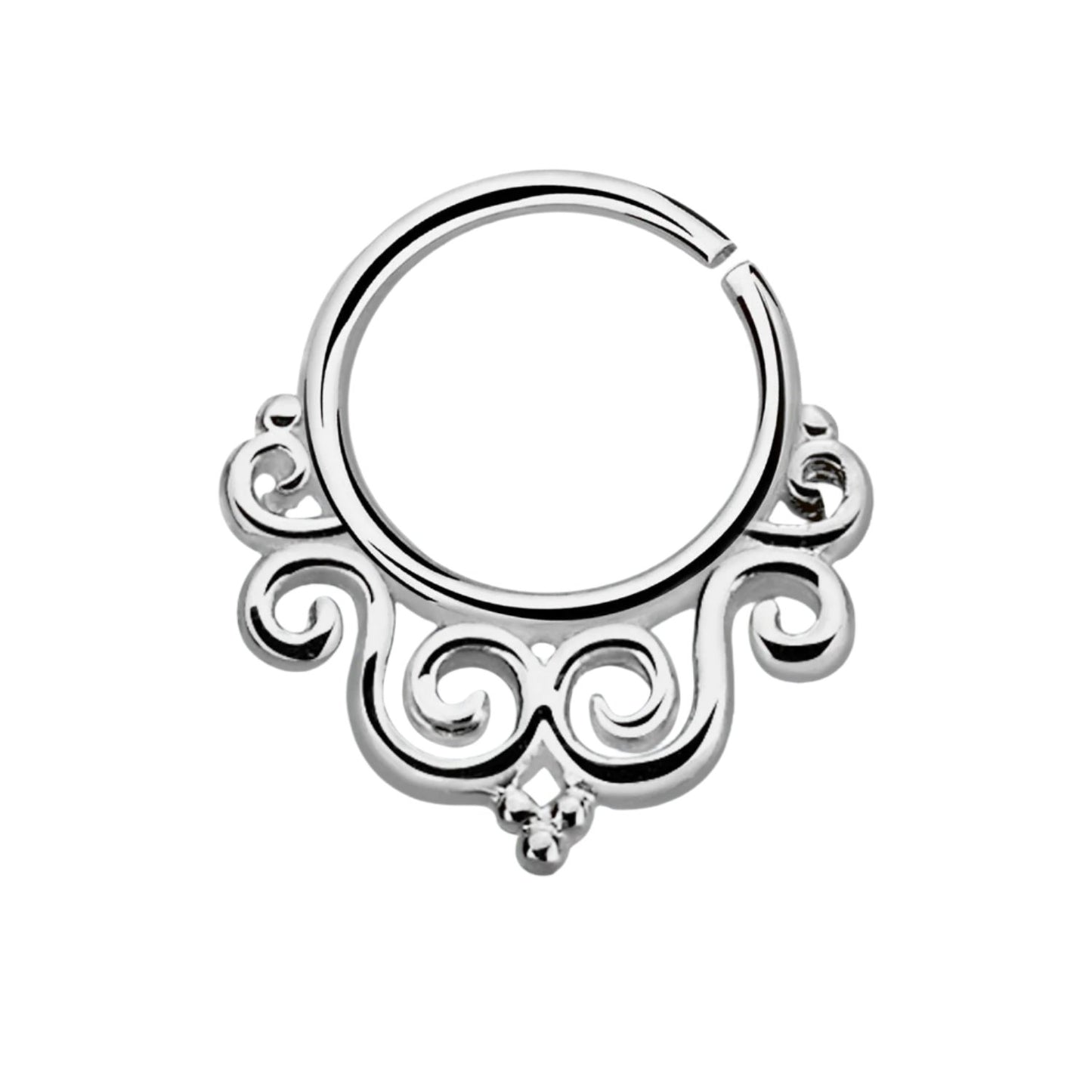Continuous ring with antique design ( sterling silver )