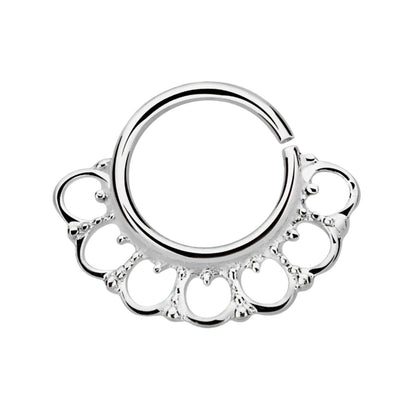 Continuous ring with antique design ( sterling silver )