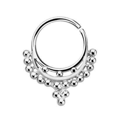 Continuous ring with antique design ( sterling silver )