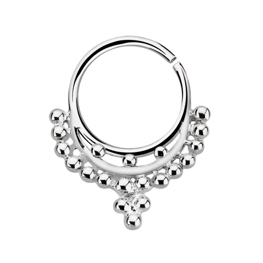 Continuous ring with antique design ( sterling silver )