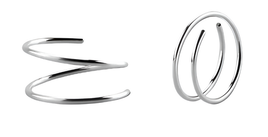 Double Hoop Seamless Continuous Ring ( sterling silver )