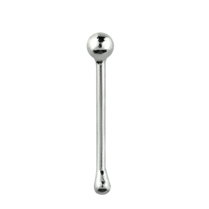 Straight nose stud with 1 mm ball top ( sterling silver )