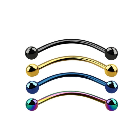 Banana barbell with 3mm balls ( 316L surgical steel )