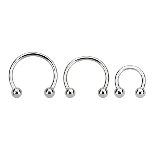 Circular Barbell with double 3mm balls ( surgical steel )