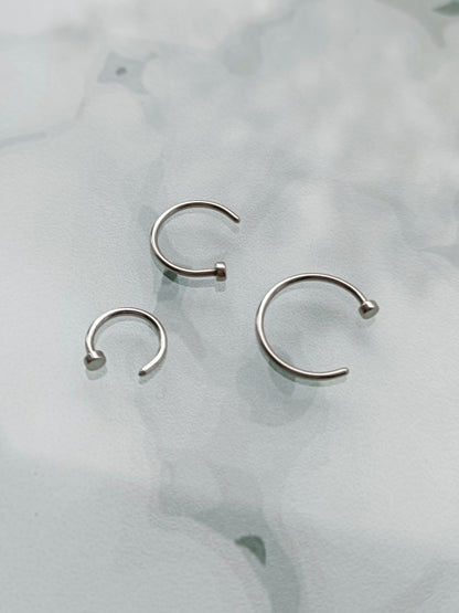 Open nose ring ( surgical steel )