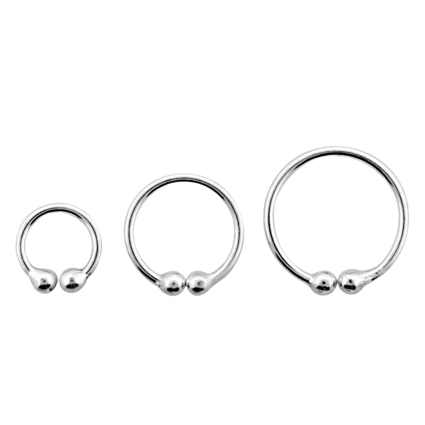 Fake Piercing Ring Plain ( sterling silver )