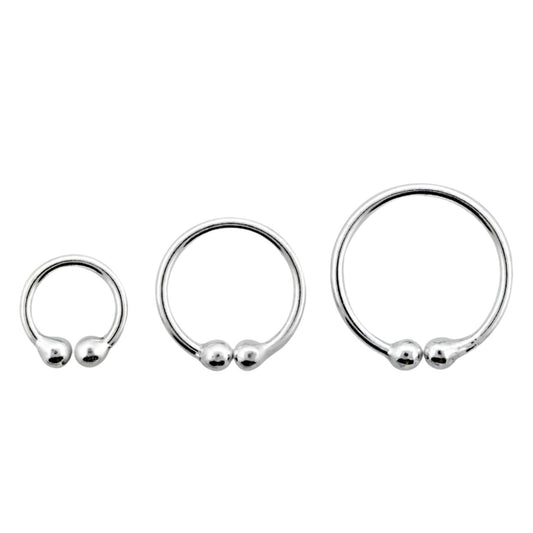 Fake Piercing Ring Plain ( sterling silver )