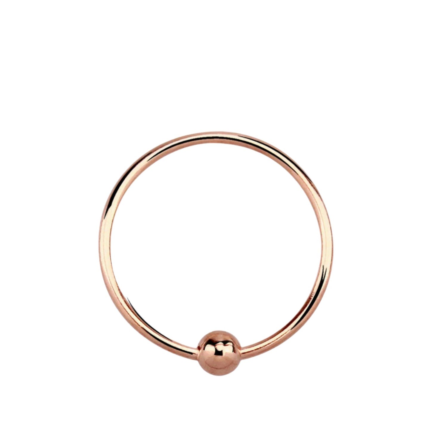 Continuous ring Ball fixed closure ( sterling silver )